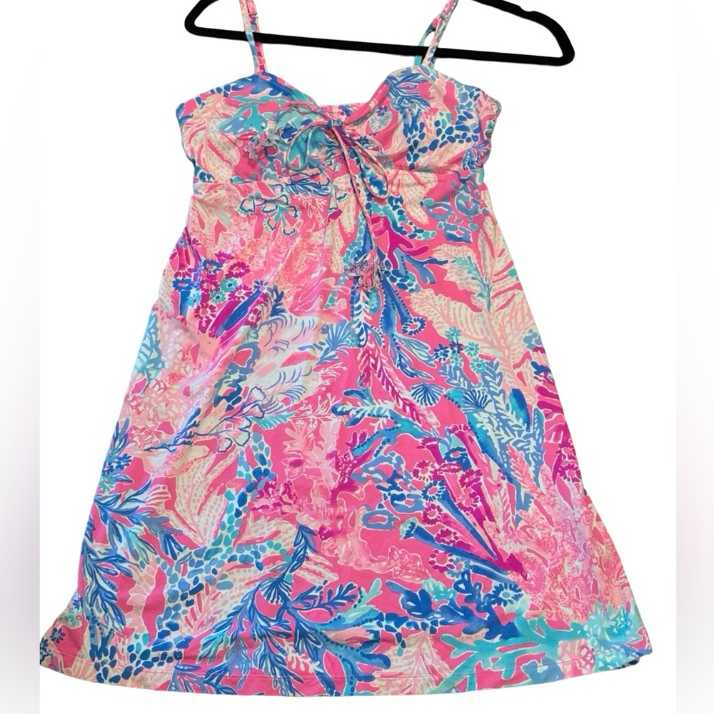 Lilly Pulitzer Aquadesiac Pascha Pink Margarete Swim Dress Beach Wear S